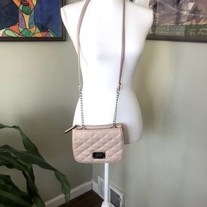 Nine West Light Pink Quilted Cross Body Purse